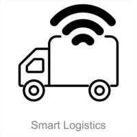 inteligente la logistica e trasporto icona concetto vettore