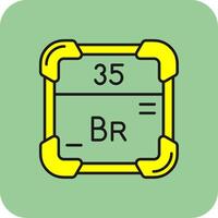 bromo pieno giallo icona vettore