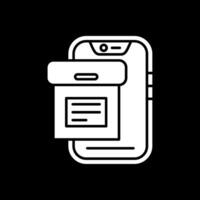 icona glifo di archivio invertito vettore