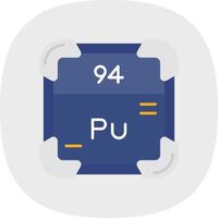 plutonio piatto curva icona vettore