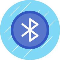 Bluetooth piatto blu cerchio icona vettore