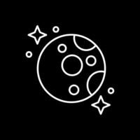 icona della linea lunare invertita vettore