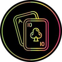 poker linea pendenza dovuto colore icona vettore