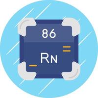 radon piatto blu cerchio icona vettore