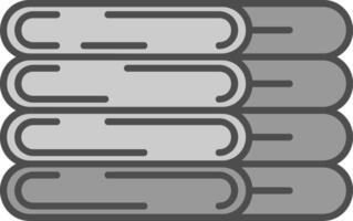 tessuto linea pieno in scala di grigi icona vettore