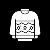 maglione glifo rovesciato icona vettore