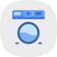 lavanderia piatto curva icona vettore