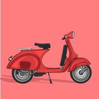 scooter illustrazione cartone animato vettore