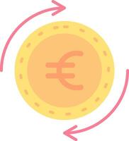 Euro piatto leggero icona vettore