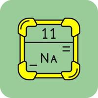 sodio pieno giallo icona vettore