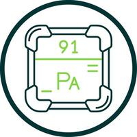 protoattinio linea cerchio icona vettore