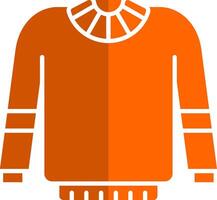 maglione glifo arancia cerchio icona vettore