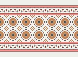 geometrico etnico modello. pixel modello. design per vestiario, tessuto, sfondo, sfondo, avvolgere, batik. maglieria, ricamo stile. azteco geometrico arte ornamento Stampa. vettore illustrazione.