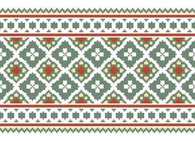 geometrico etnico modello. pixel modello. design per vestiario, tessuto, sfondo, sfondo, avvolgere, batik. maglieria, ricamo stile. azteco geometrico arte ornamento Stampa. vettore illustrazione.