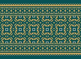 bellissimo floreale attraversare punto motivo.geometrico etnico orientale modello tradizionale sfondo.azteco stile astratto vettore illustrazione.disegno per trama, tessuto, abbigliamento, avvolgimento, decorazione, tappeto.