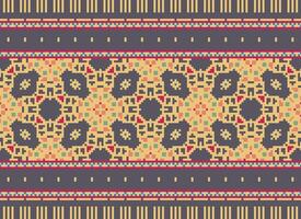 annate attraversare punto tradizionale etnico modello paisley fiore ikat sfondo astratto azteco africano indonesiano indiano senza soluzione di continuità modello per tessuto Stampa stoffa vestito tappeto le tende e sarong vettore