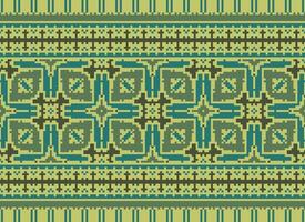 pixel annate attraversare punto tradizionale etnico modello paisley fiore ikat sfondo astratto azteco africano indonesiano indiano senza soluzione di continuità modello per tessuto Stampa stoffa vestito tappeto le tende e sarong vettore