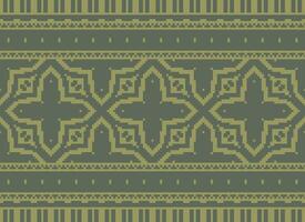 pixel annate attraversare punto tradizionale etnico modello paisley fiore ikat sfondo astratto azteco africano indonesiano indiano senza soluzione di continuità modello per tessuto Stampa stoffa vestito tappeto le tende e sarong vettore