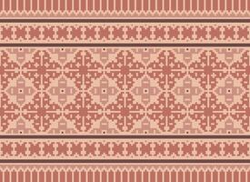 pixel annate attraversare punto tradizionale etnico modello paisley fiore ikat sfondo astratto azteco africano indonesiano indiano senza soluzione di continuità modello per tessuto Stampa stoffa vestito tappeto le tende e sarong vettore