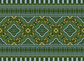 pixel annate attraversare punto tradizionale etnico modello paisley fiore ikat sfondo astratto azteco africano indonesiano indiano senza soluzione di continuità modello per tessuto Stampa stoffa vestito tappeto le tende e sarong vettore