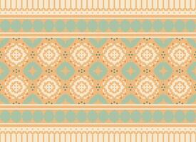 natura annate attraversare punto tradizionale etnico modello paisley fiore ikat sfondo astratto azteco africano indonesiano indiano senza soluzione di continuità modello per tessuto Stampa stoffa vestito tappeto le tende e sarong vettore