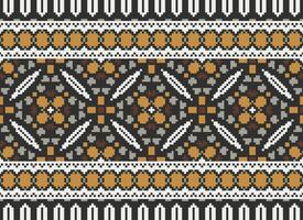 geometrico etnico modello. pixel modello. design per vestiario, tessuto, sfondo, sfondo, avvolgere, batik. maglieria, ricamo stile. azteco geometrico arte ornamento Stampa. vettore illustrazione.