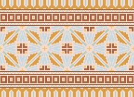 pixel attraversare punto tradizionale etnico modello paisley fiore ikat sfondo astratto azteco africano indonesiano indiano senza soluzione di continuità modello per tessuto Stampa stoffa vestito tappeto le tende e sarong vettore