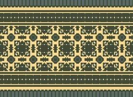 pixel attraversare punto tradizionale etnico modello paisley fiore ikat sfondo astratto azteco africano indonesiano indiano senza soluzione di continuità modello per tessuto Stampa stoffa vestito tappeto le tende e sarong vettore