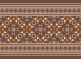 pixel attraversare punto tradizionale etnico modello paisley fiore ikat sfondo astratto azteco africano indonesiano indiano senza soluzione di continuità modello per tessuto Stampa stoffa vestito tappeto le tende e sarong vettore