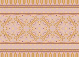 pixel attraversare punto tradizionale etnico modello paisley fiore ikat sfondo astratto azteco africano indonesiano indiano senza soluzione di continuità modello per tessuto Stampa stoffa vestito tappeto le tende e sarong vettore