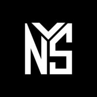 ns lettera logo design su nero sfondo. ns creativo iniziali lettera logo concetto. ns lettera design. vettore