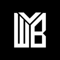 wb lettera logo design su nero sfondo. wb creativo iniziali lettera logo concetto. wb lettera design. vettore