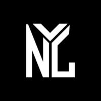 nl lettera logo design su nero sfondo. nl creativo iniziali lettera logo concetto. nl lettera design. vettore