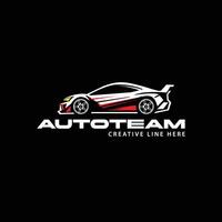 settore automobilistico macchina, un illustrazione di logo sport vettore