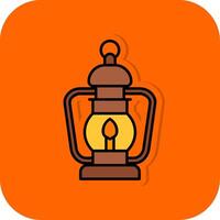 olio lampada pieno arancia sfondo icona vettore