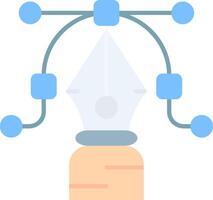 penna attrezzo piatto leggero icona vettore