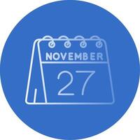 27th di novembre pendenza linea cerchio icona vettore