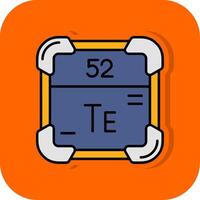 tellurio pieno arancia sfondo icona vettore