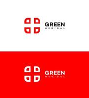 verde medico logo icona marca identità cartello simbolo modello vettore