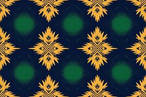 ikat geometrico ornamento con diamanti. ikkat. senza soluzione di continuità modello. azteco stile. tribale etnico vettore struttura. popolare ricamo, indiano, scandinavo, zingaro, messicano, africano tappeto, sfondo.