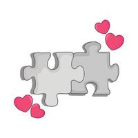 illustrazione di amore puzzle vettore