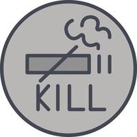 fumo uccide vettore icona