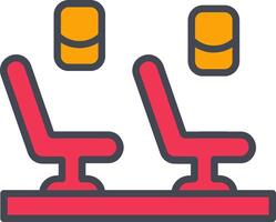 posti a sedere nel aereo vettore icona