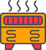 convezione riscaldatore vettore icona