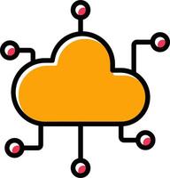 icona del vettore di cloud computing