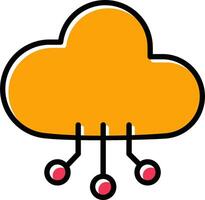 icona del vettore di cloud computing