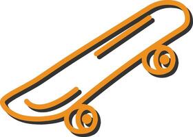 icona del vettore di skateboard