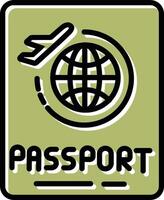 passaporto vettore icona