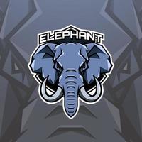 logo mascotte elefante vettore