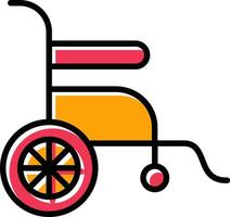 icona del vettore di sedia a rotelle